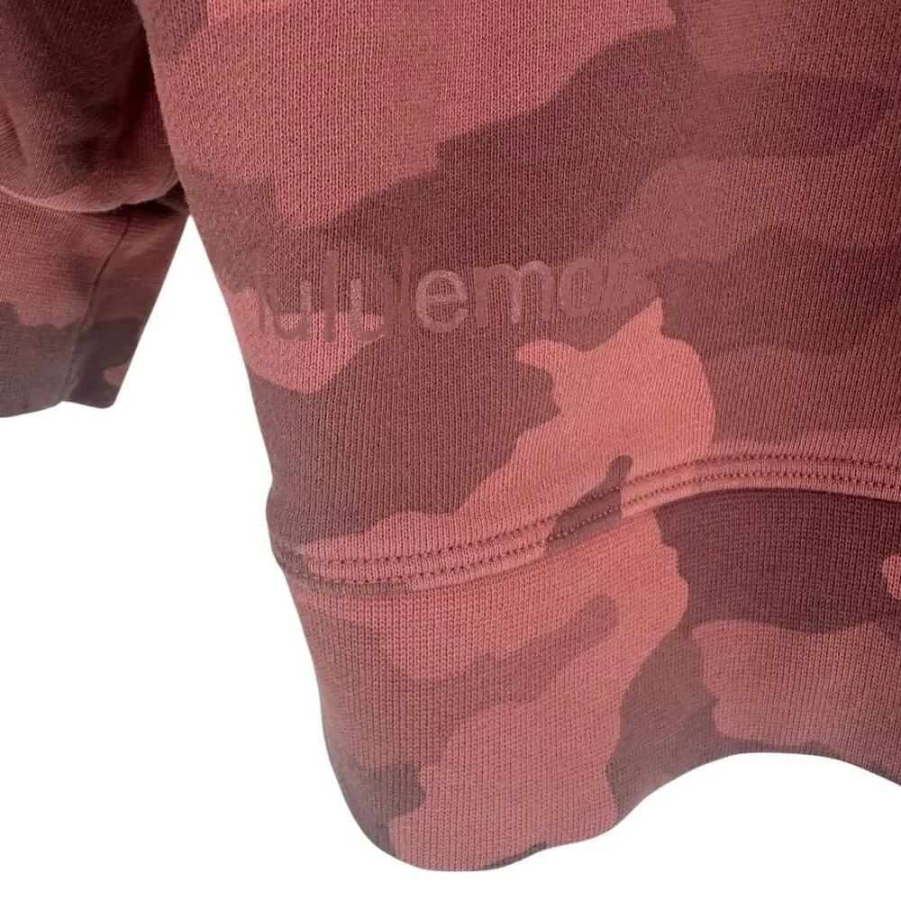 Lululemon Perfectly Oversized Crew Womens 8? Pink Camo Workout Fitness Active - Picture 5 of 7